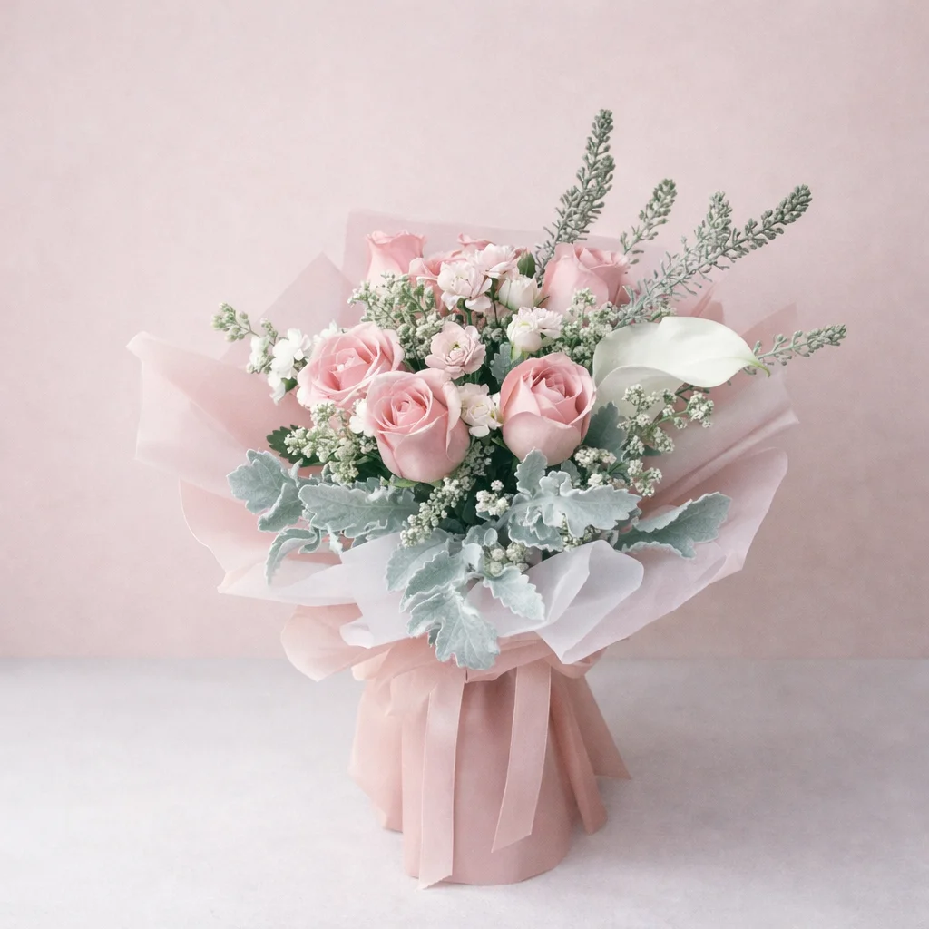 Código Elegante - Bouquet estilo coreano